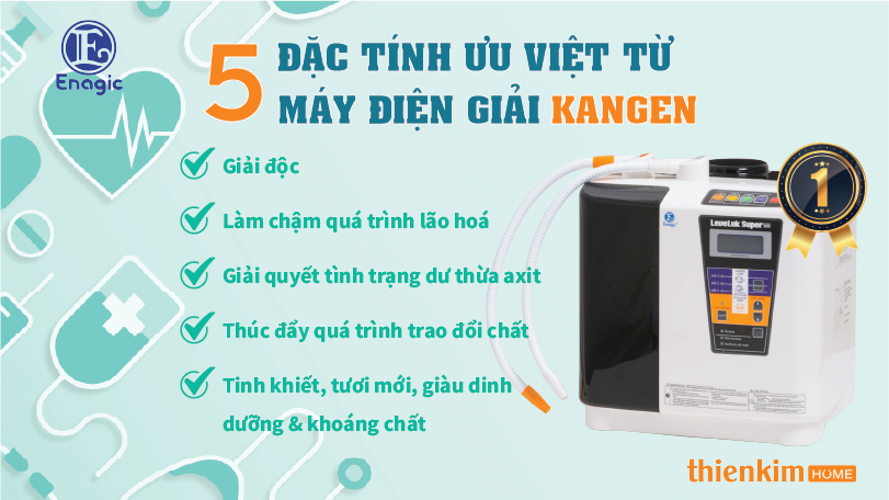 Máy điện giải ion kiềm Kangen LeveLuk Super 501 ưu việt